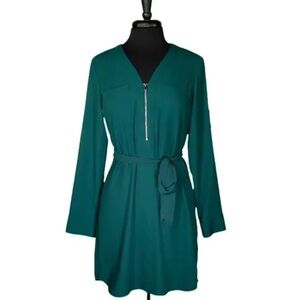 Express Teal Long Sleeve Dress